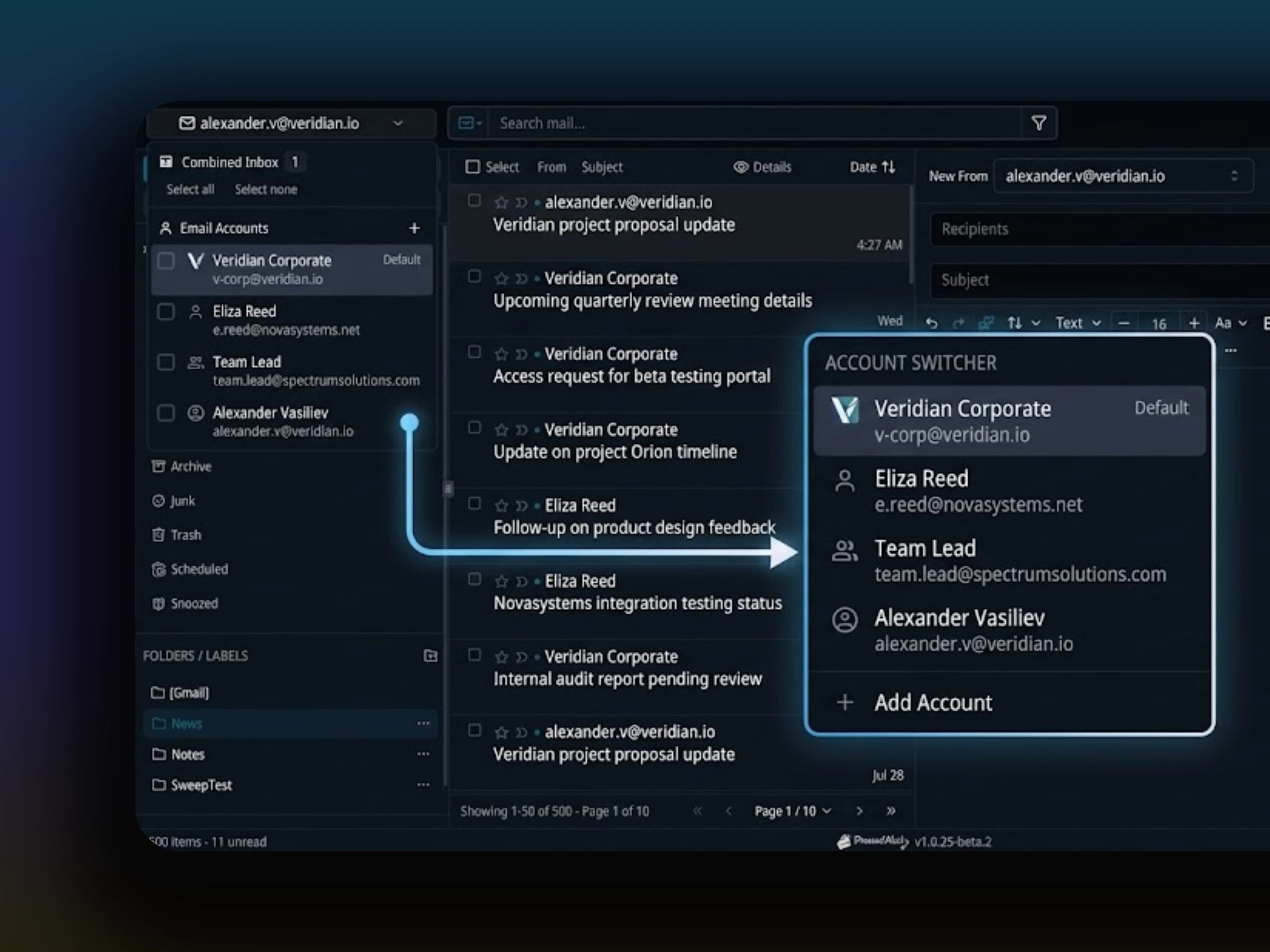 PressedMail email workspace